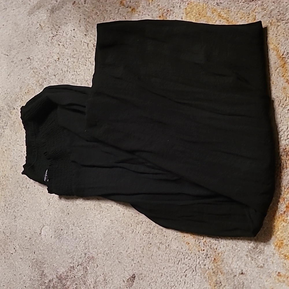 Blk Ashley Stewart elastic waist/wide-leg pants